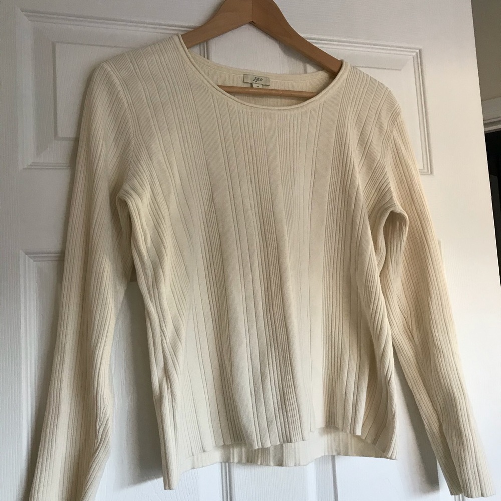Jjill long sleeve ribbed cotton top